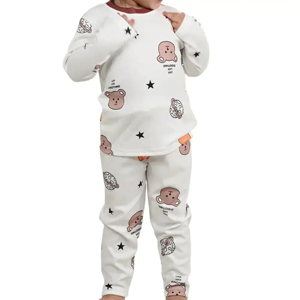 Kids Pajama Set Soft Cotton Cartoon Patterns For Cozy Sleep - ToylandEU