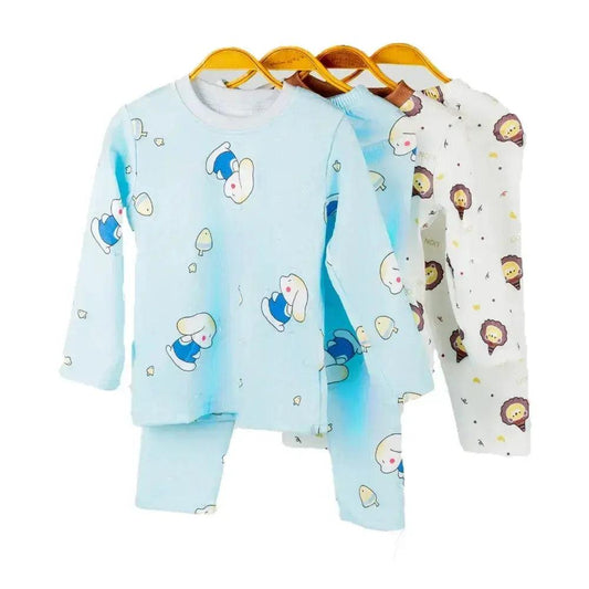  Kids Pajama Set Unisex Cartoon Pattern Sleepwear Warm -  ToylandEU™