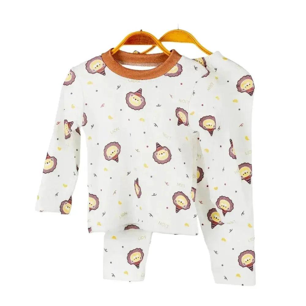  Kids Pajama Set Unisex Cartoon Pattern Sleepwear Warm -  ToylandEU™