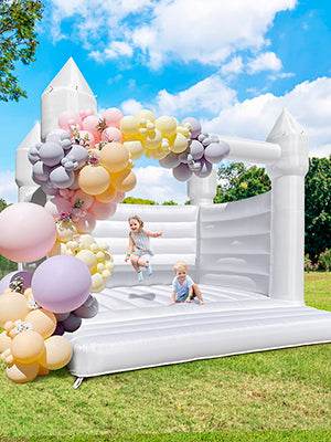 Kids Party Large 13x13ft Inflatable White Bounce House - ToylandEU