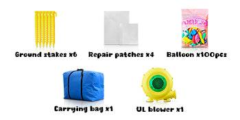 Kids Party Large 13x13ft Inflatable White Bounce House - ToylandEU