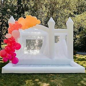 Kids Party Large 15x13ft Inflatable White Bounce House - ToylandEU
