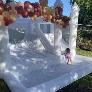 Kids Party Large 15x13ft Inflatable White Bounce House - ToylandEU