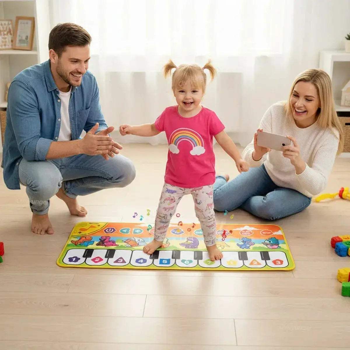 Kids Piano Mat Floor Keyboard Dance Rug For Musical Fun - ToylandEU