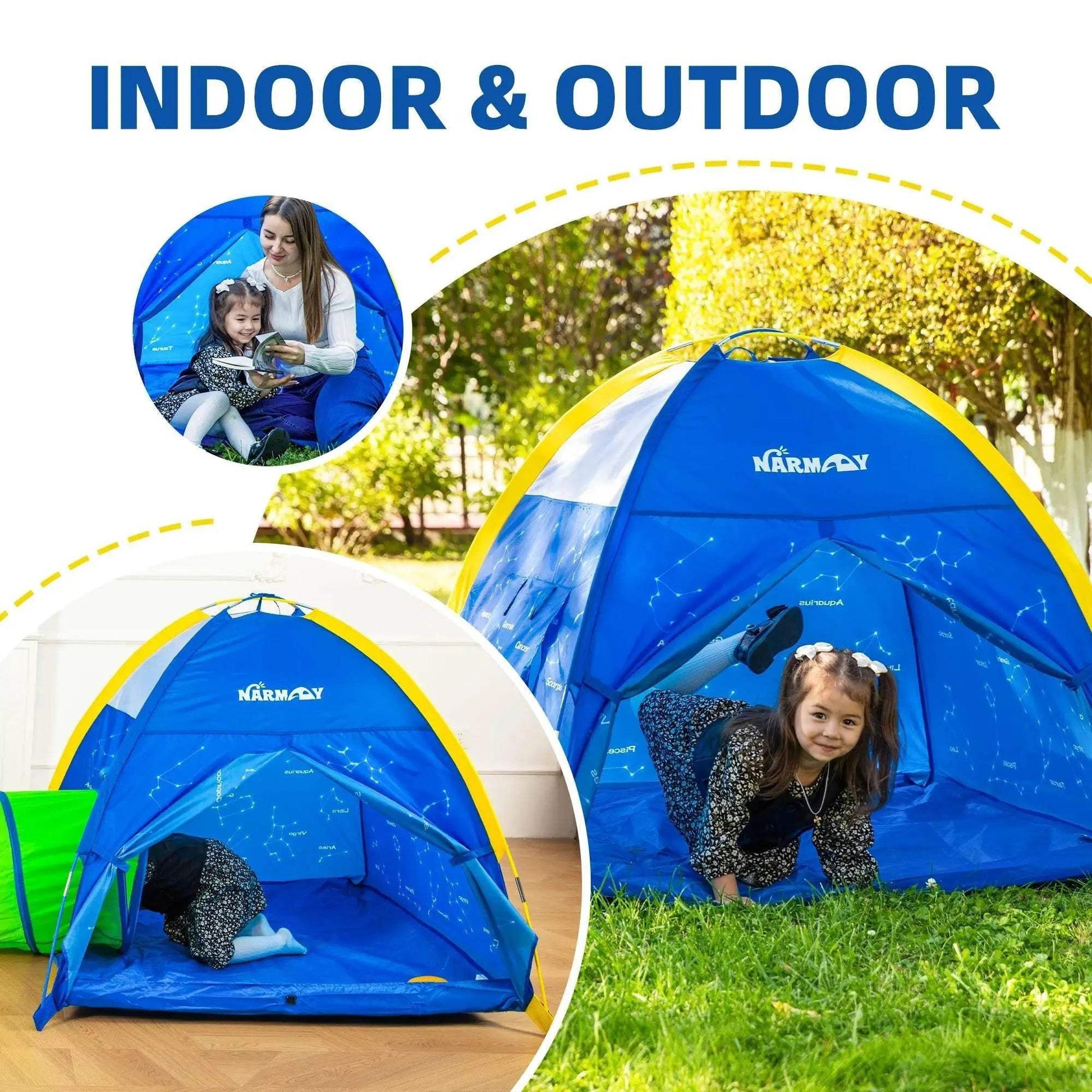 Kids Play Tent Blue Starry Sky Dome Tent for Fun - ToylandEU
