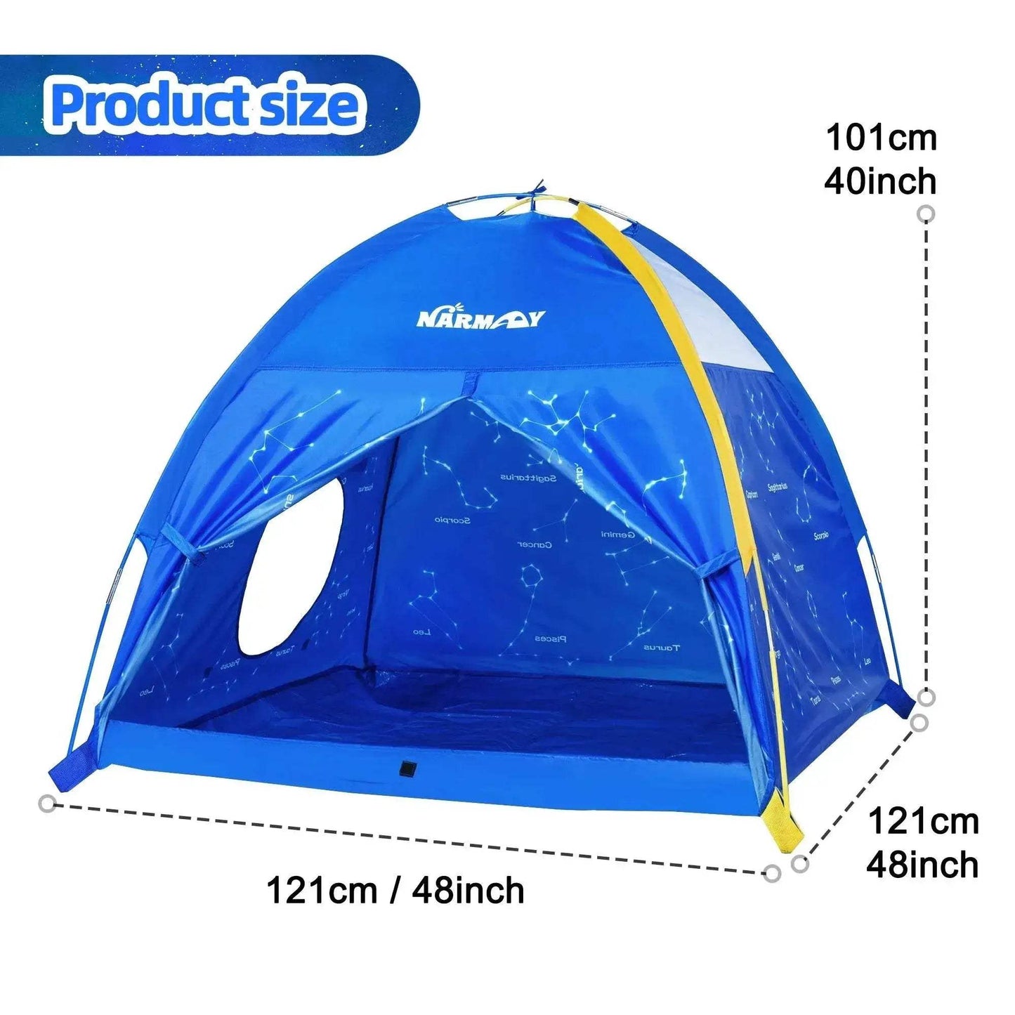 Kids Play Tent Blue Starry Sky Dome Tent for Fun - ToylandEU