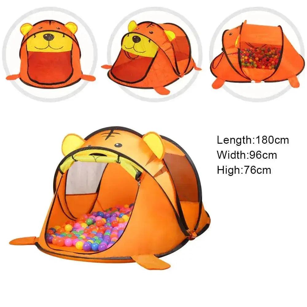  Portable Tiger Kids' Tent Cartoon Animal Play House Indoor Outdoor -  ToylandEU™