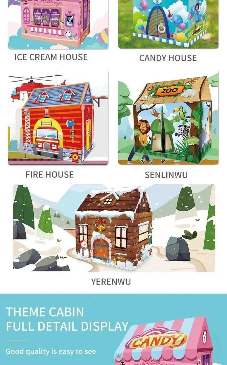  Kids Play House Game Tent Toys Dinosaur Pink Ice Cream Castle -  ToylandEU™