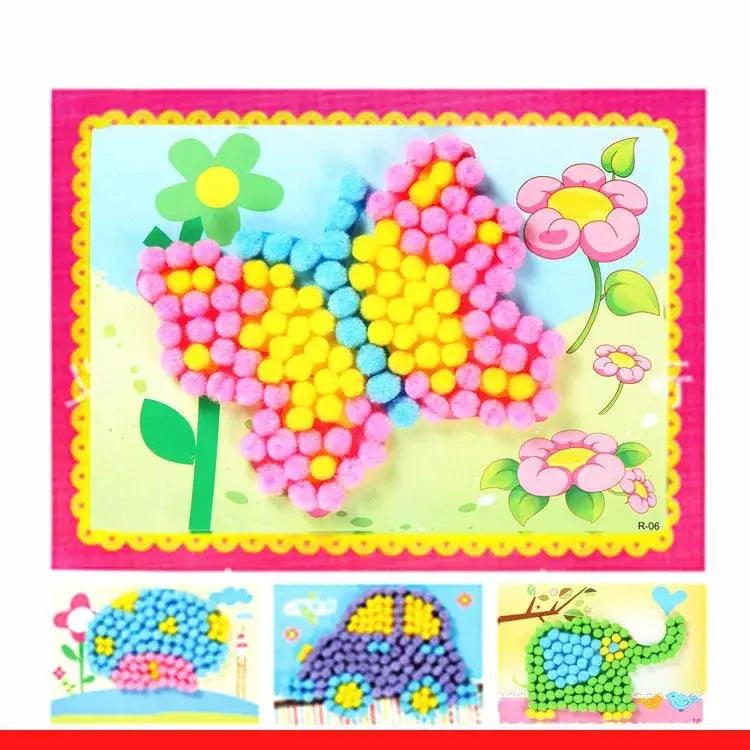  Kids Plush Ball Painting Stickers Set Unisex DIY Kit -  ToylandEU™