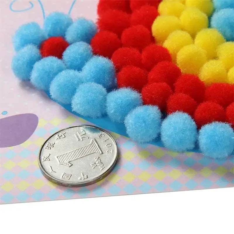 Kids Plush Ball Painting Stickers Set for DIY Crafts - ToylandEU