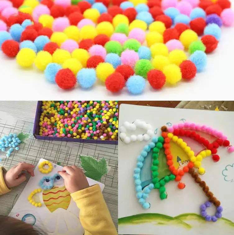 Kids Plush Ball Painting Stickers Set for DIY Crafts - ToylandEU