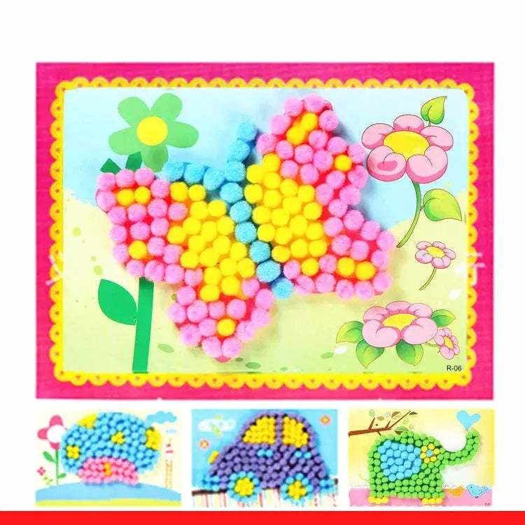 Kids Plush Ball Painting Stickers Set for DIY Crafts - ToylandEU