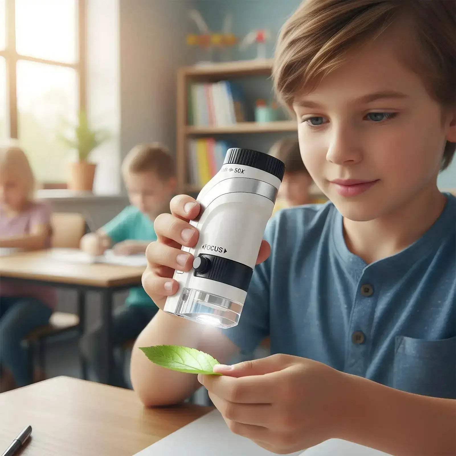 Kids Pocket Microscope 50x-300x Handheld Digital Microscope With LED Light - ToylandEU