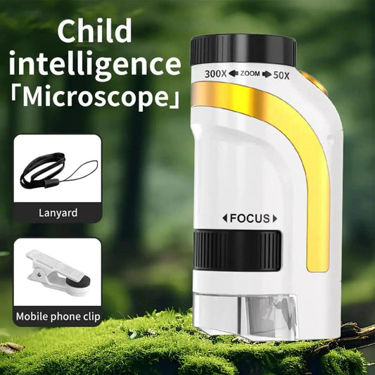  Kids Pocket Microscope 50x 300x Handheld LED Light -  ToylandEU™