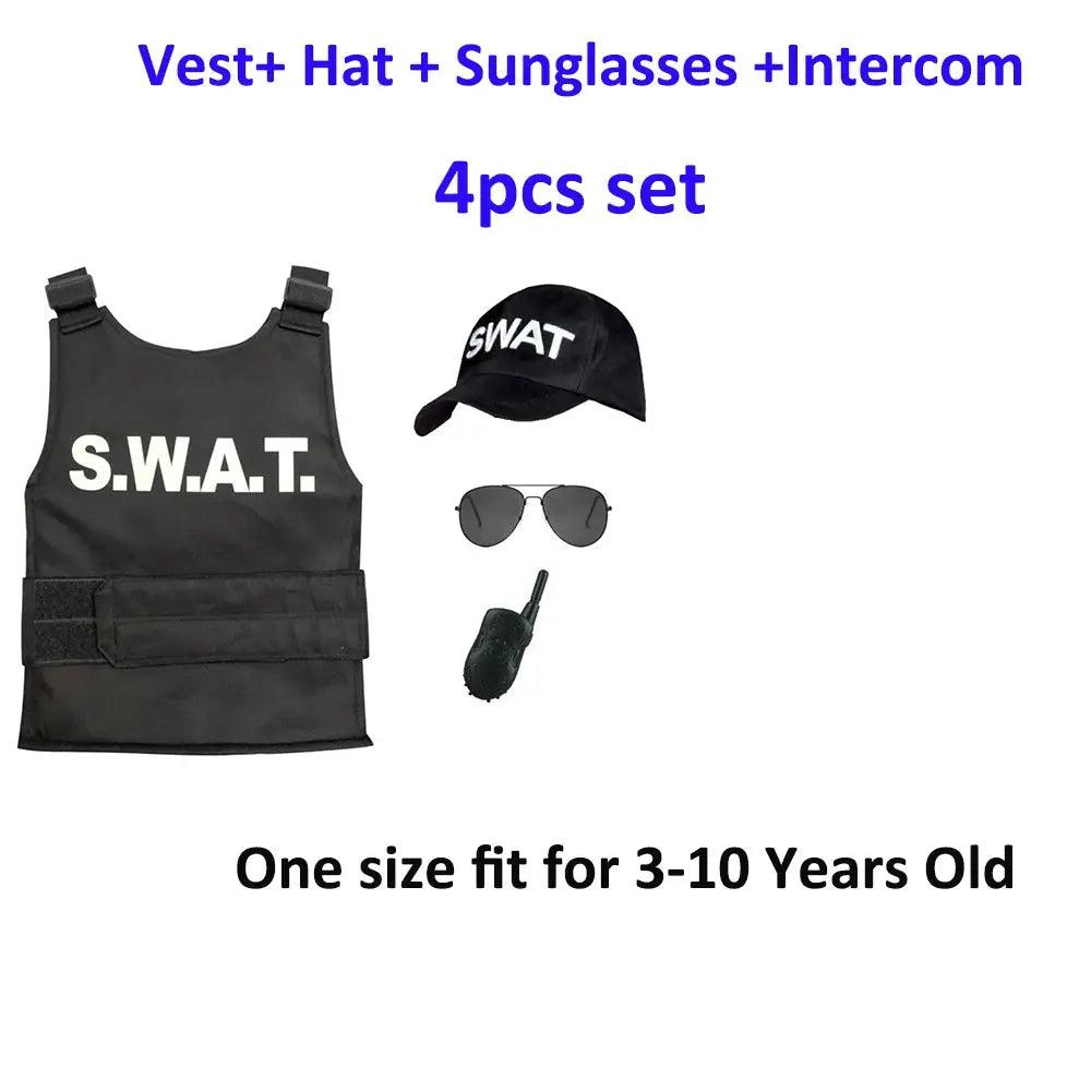  Kids Policeman Costume SWAT Uniform For Halloween -  ToylandEU™
