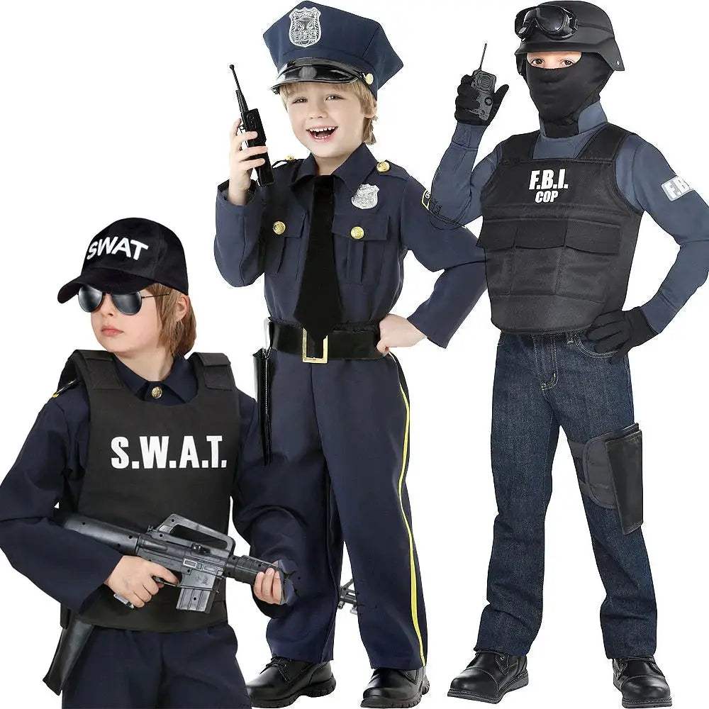  Kids Policeman Costume SWAT Uniform For Halloween -  ToylandEU™