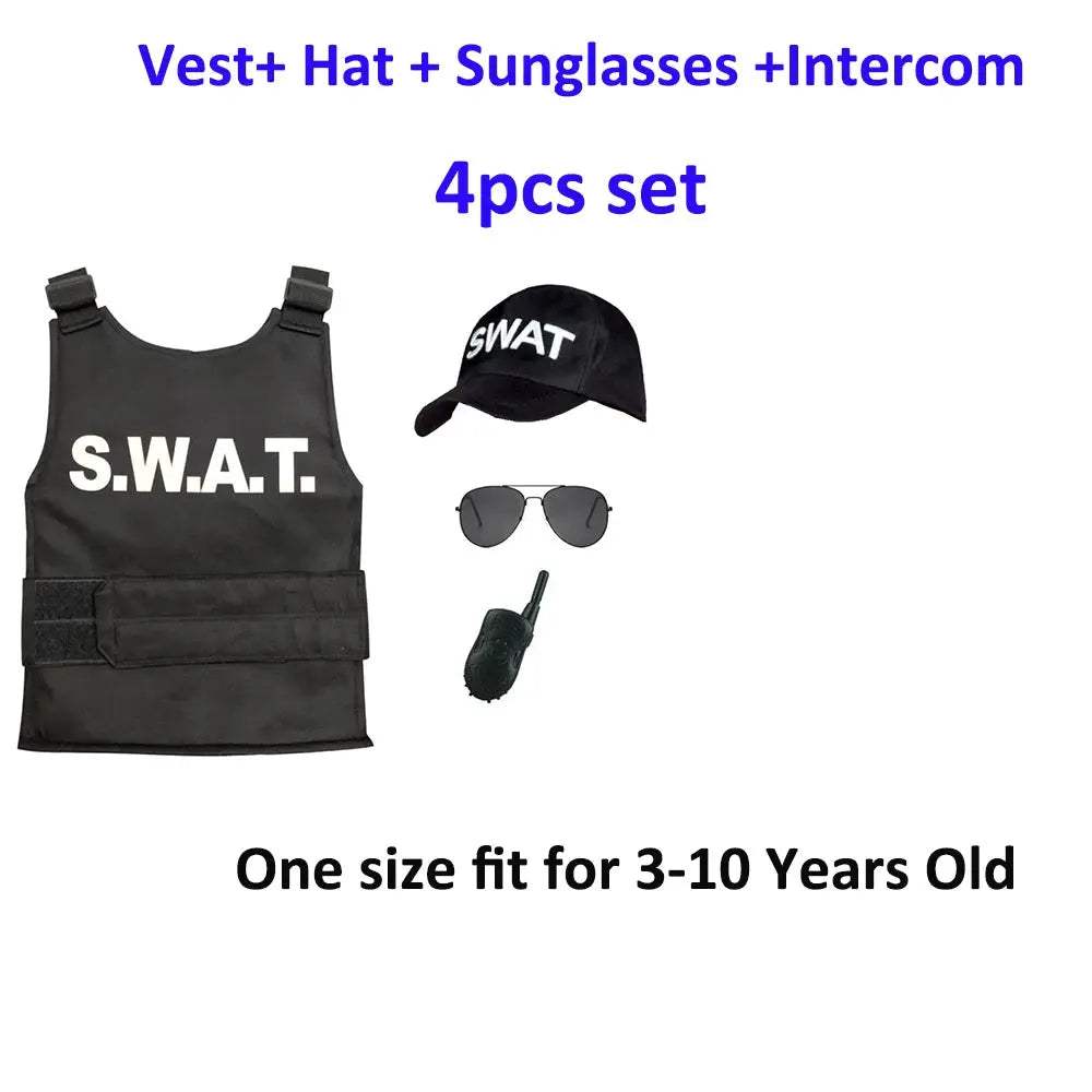  Kids Policeman Costume SWAT Uniform For Halloween -  ToylandEU™