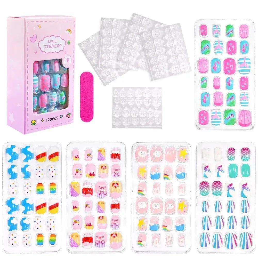  Kids Press On Nails Cartoon Acrylic Easy Fit 120Pcs -  ToylandEU™
