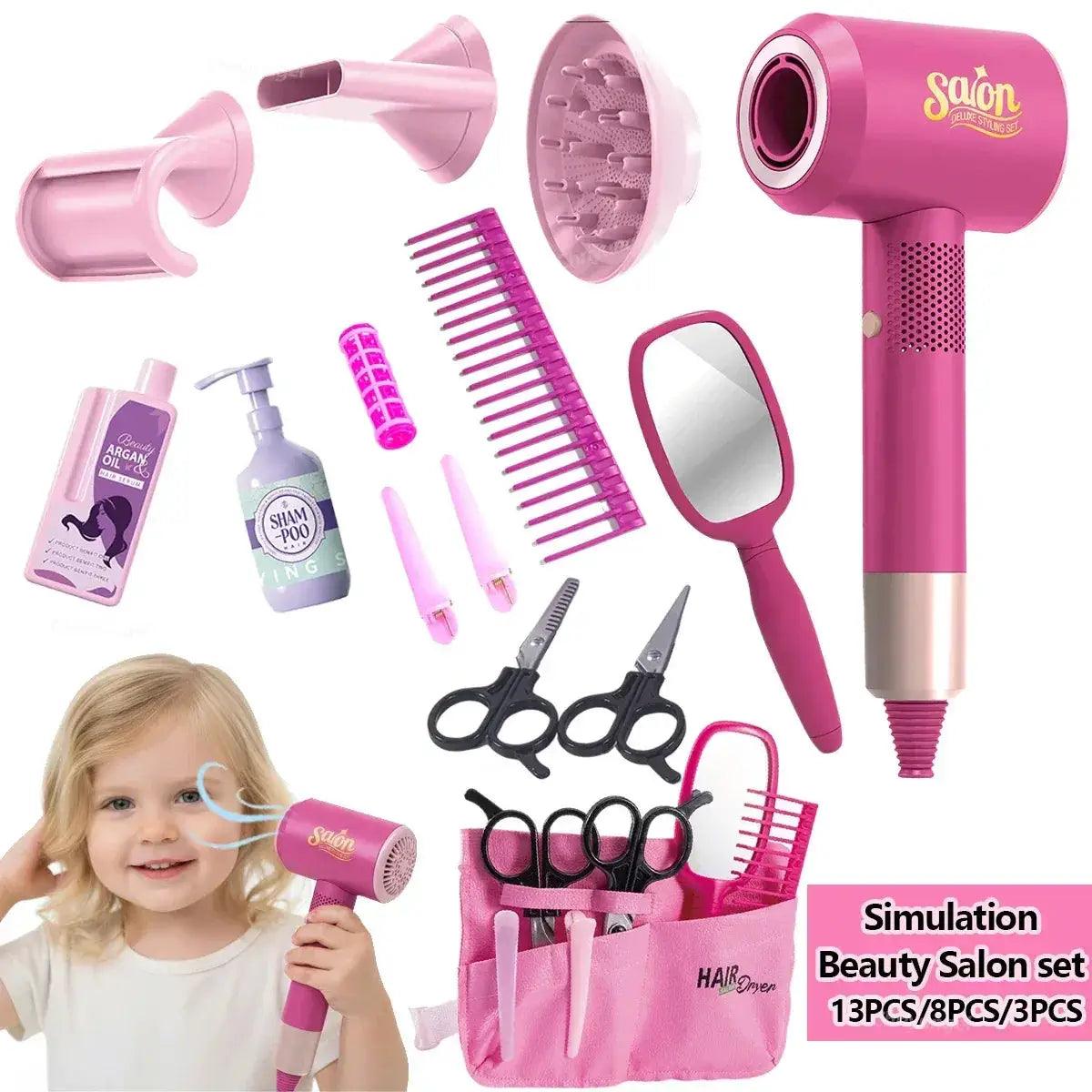  Kids Pretend Play Beauty Salon Set Hair Dryer Safe -  ToylandEU™