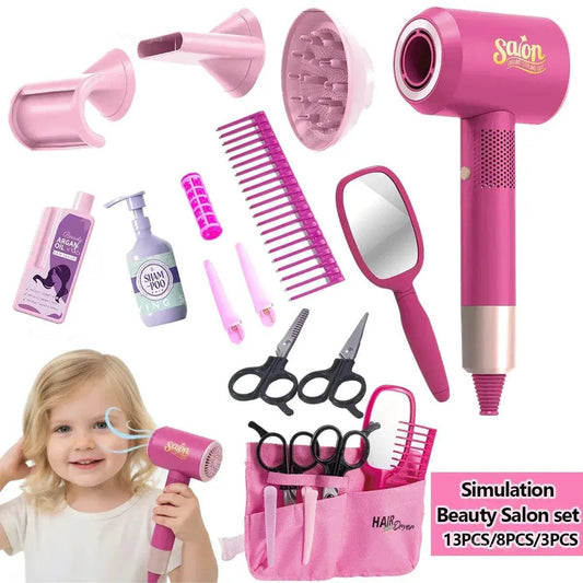  Kids Pretend Play Beauty Salon Set Hair Dryer Safe -  ToylandEU™