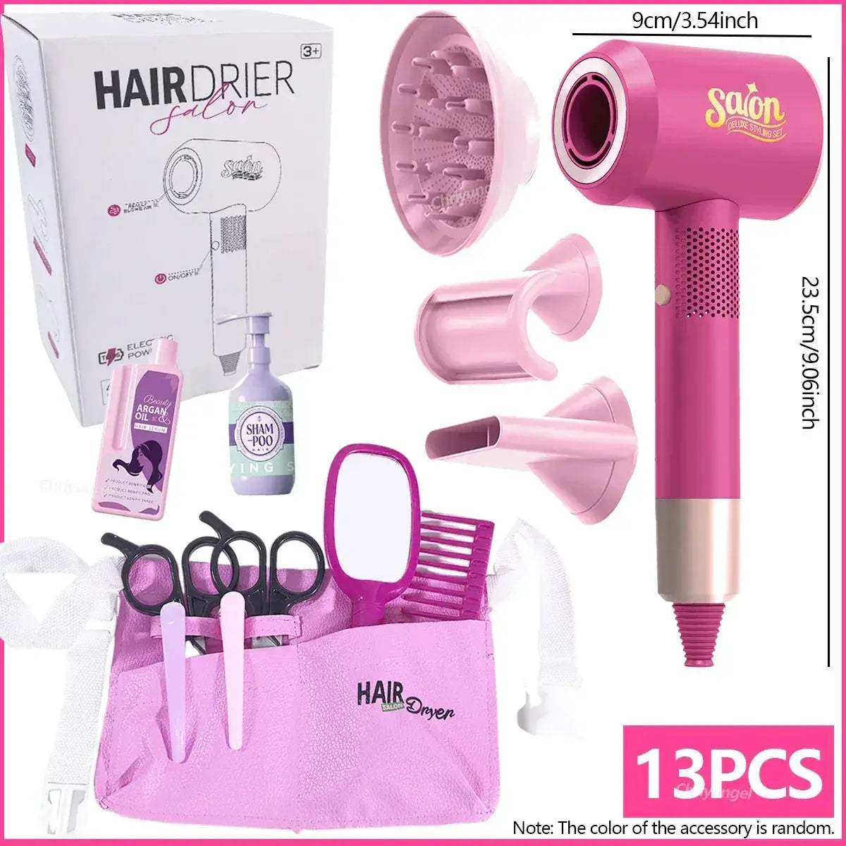Kids Pretend Play Beauty Salon Set With Realistic Hair Dryer - ToylandEU