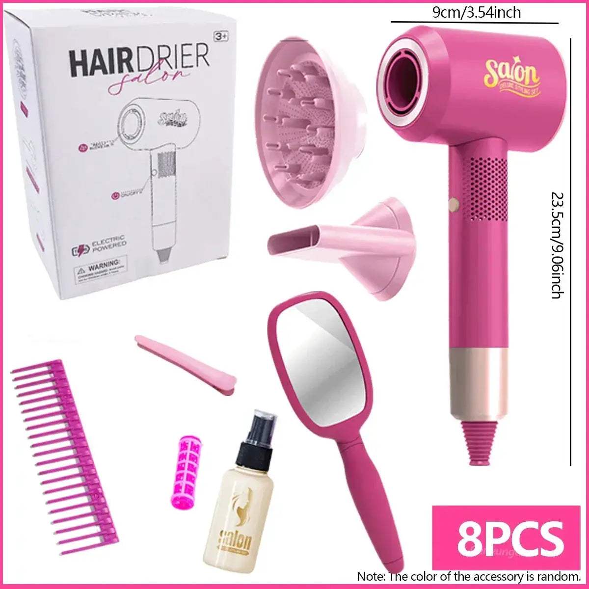 Kids Pretend Play Beauty Salon Set With Realistic Hair Dryer - ToylandEU