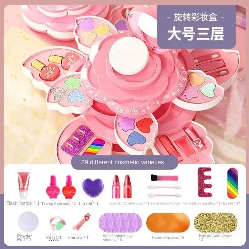 Kids Princess Makeup Set With Rotating Box For Imaginative Play - ToylandEU