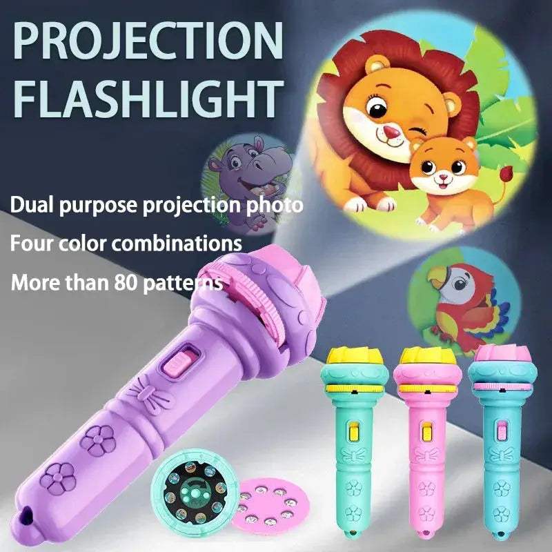 Kids Projection Cards Flashlight Projector For Bedtime Stories - ToylandEU