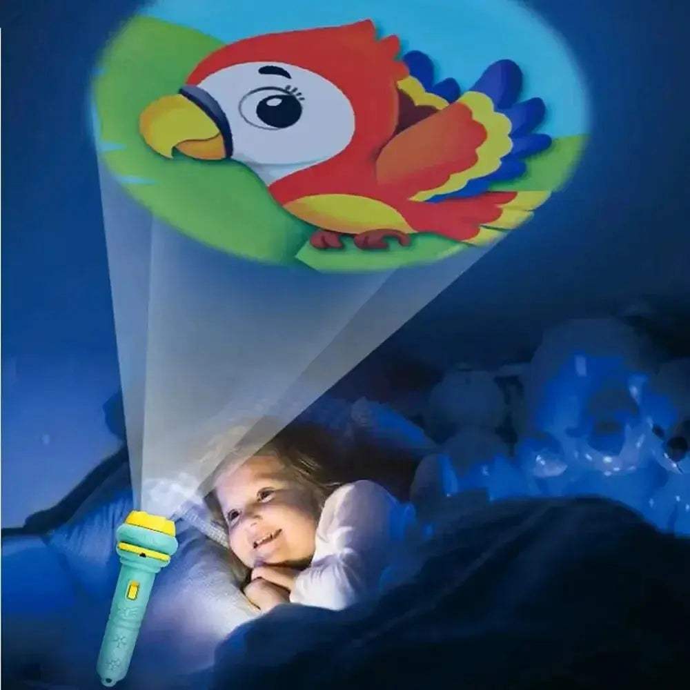 Kids Projection Cards Flashlight Projector For Bedtime Stories - ToylandEU