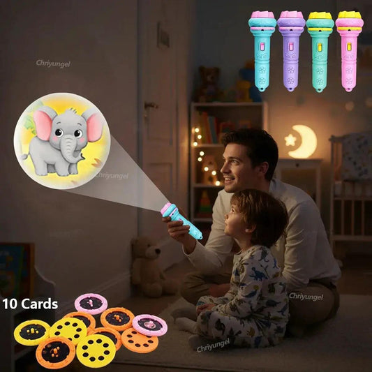  Kids Projector Flashlight Night Light Cartoon Images CE -  ToylandEU™