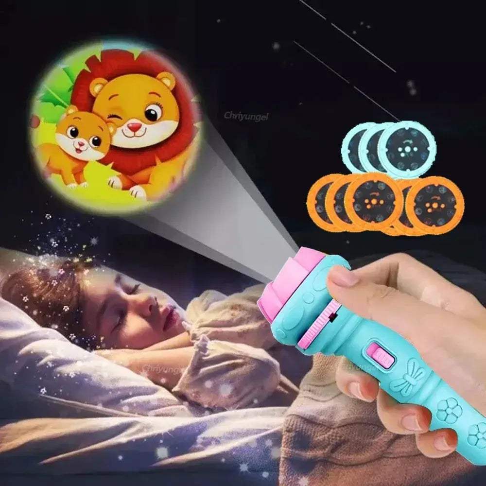 Kids Projector Flashlight Night Light With 80 Cartoon Images - ToylandEU