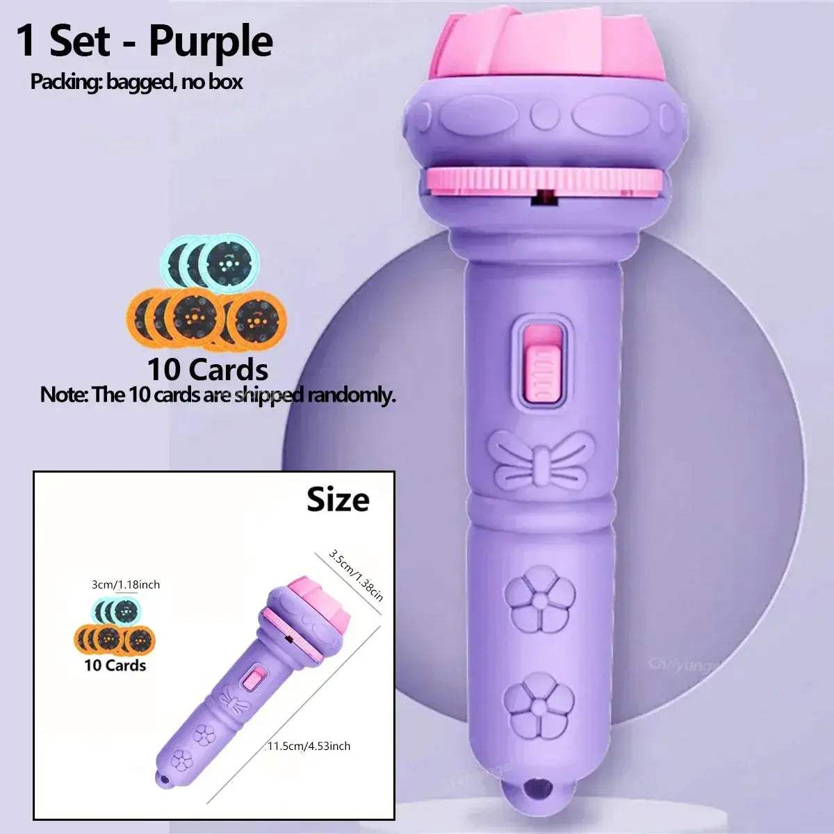 Kids Projector Flashlight Night Light With 80 Cartoon Images - ToylandEU
