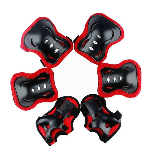  Kids Protective Gear 6pc Knee Elbow Pads Wrist Guards -  ToylandEU™