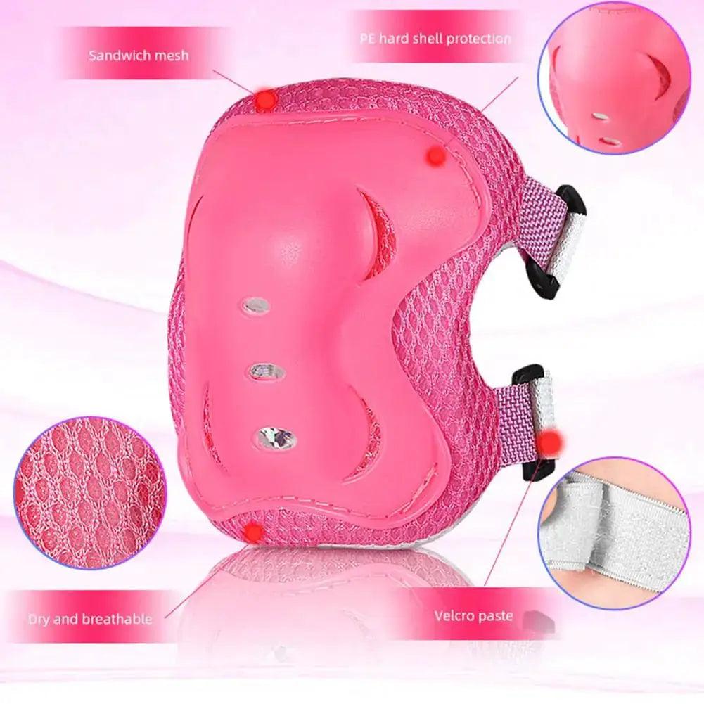  Kids Protective Gear 6pc Knee Elbow Pads Wrist Guards -  ToylandEU™
