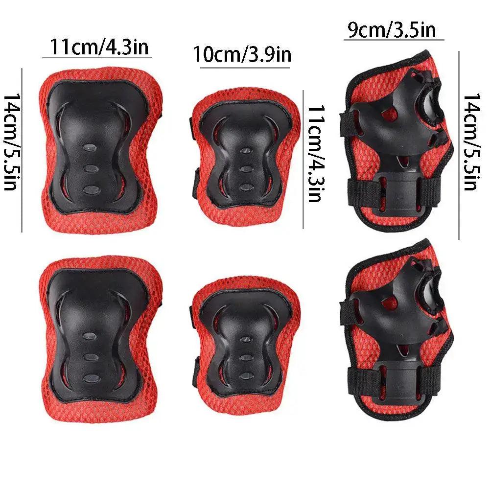  Kids Protective Gear 6pc Knee Elbow Pads Wrist Guards -  ToylandEU™