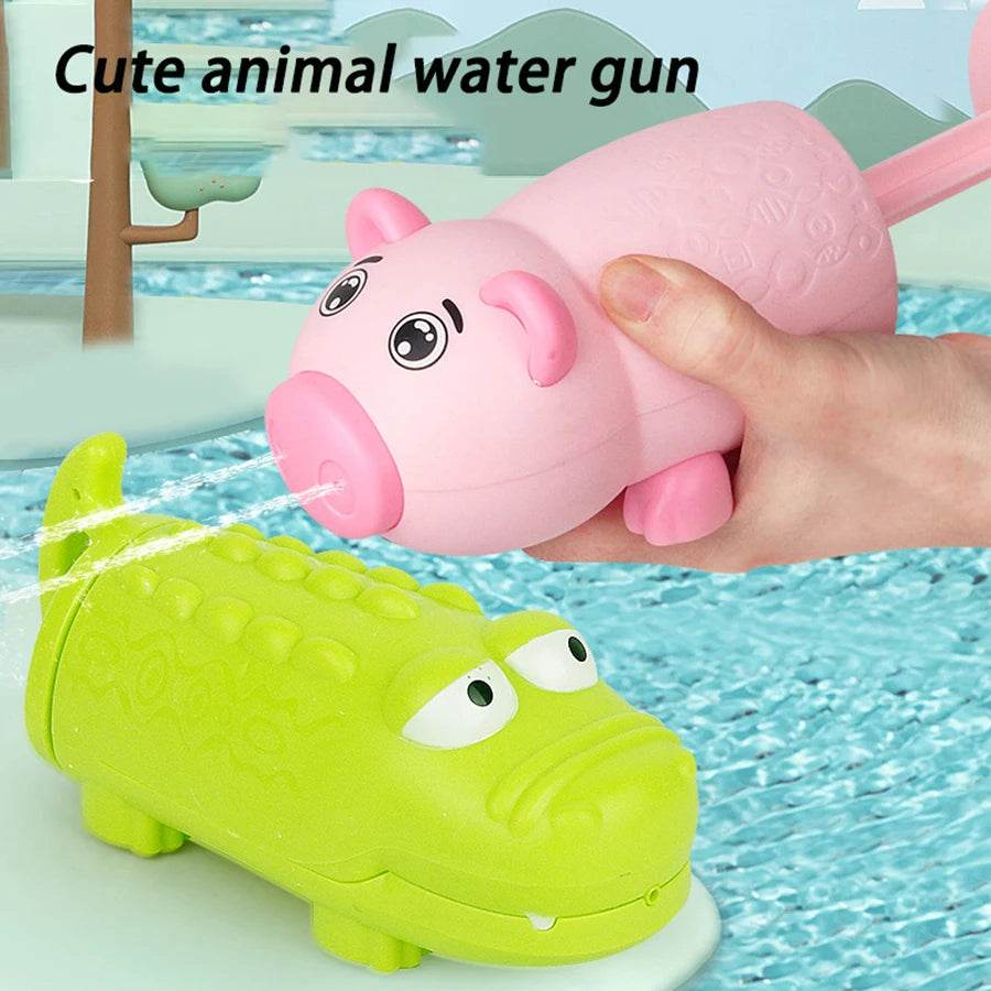 Kids Pull-Out Water Gun Toys Shark Cartoon Design Summer Fun - ToylandEU