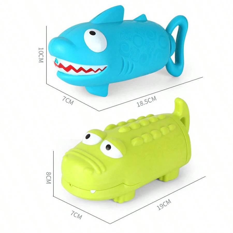 Kids Pull-Out Water Gun Toys Shark Cartoon Design Summer Fun - ToylandEU