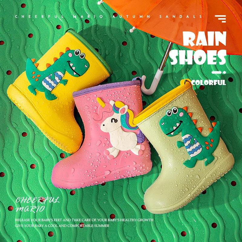 Kids Rain Boots | Dinosaur Print EVA | Toylandeu