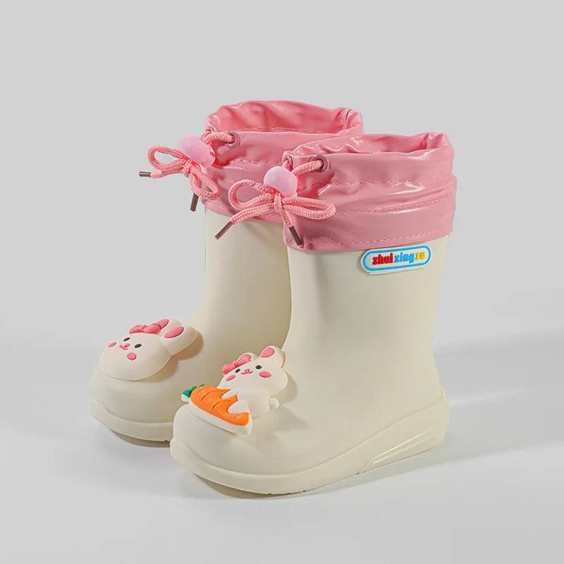 Kids Rain Boots | Waterproof Bunny Pattern | Toylandeu