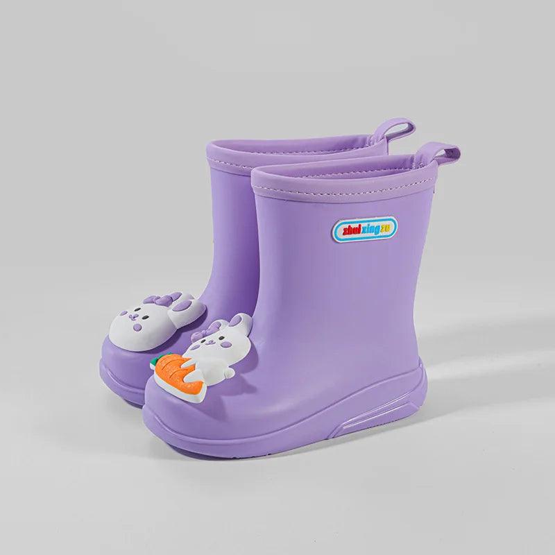 Kids Rain Boots | Waterproof Bunny Pattern | Toylandeu