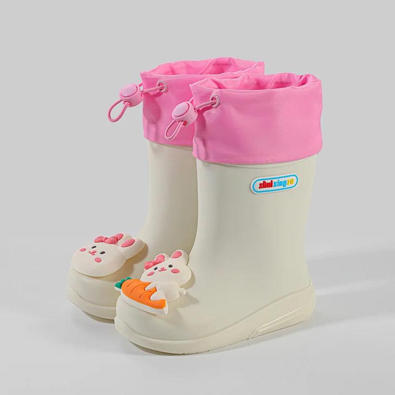 Kids Rain Boots | Waterproof Bunny Pattern | Toylandeu