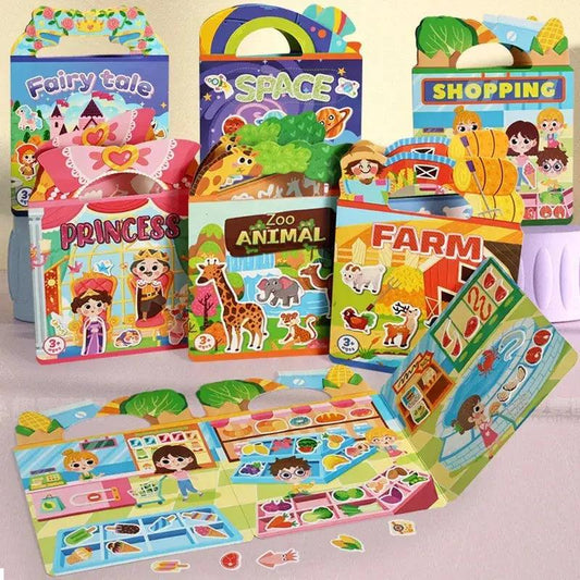  Kids Reusable Jelly Sticker Book DIY Creative Fun -  ToylandEU™