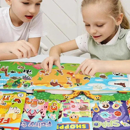  Kids Reusable Jelly Sticker Book DIY Creative Fun -  ToylandEU™
