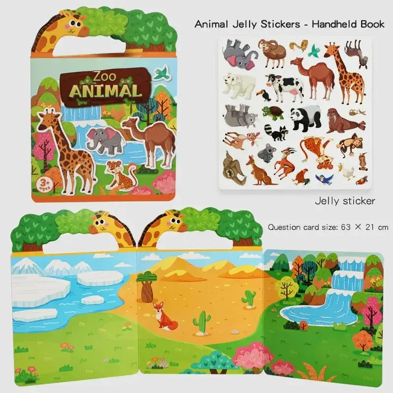 Kids Reusable Jelly Sticker Book For DIY Creative Fun - ToylandEU