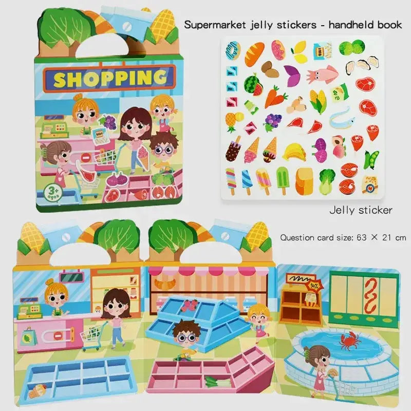 Kids Reusable Jelly Sticker Book For DIY Creative Fun - ToylandEU