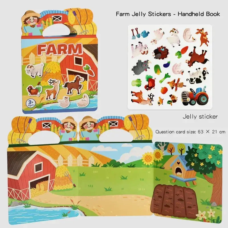 Kids Reusable Jelly Sticker Book For DIY Creative Fun - ToylandEU