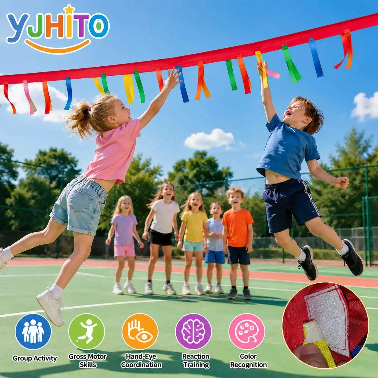  Kids Ribbon Jumping Game Sensory Integration Foldable -  ToylandEU™