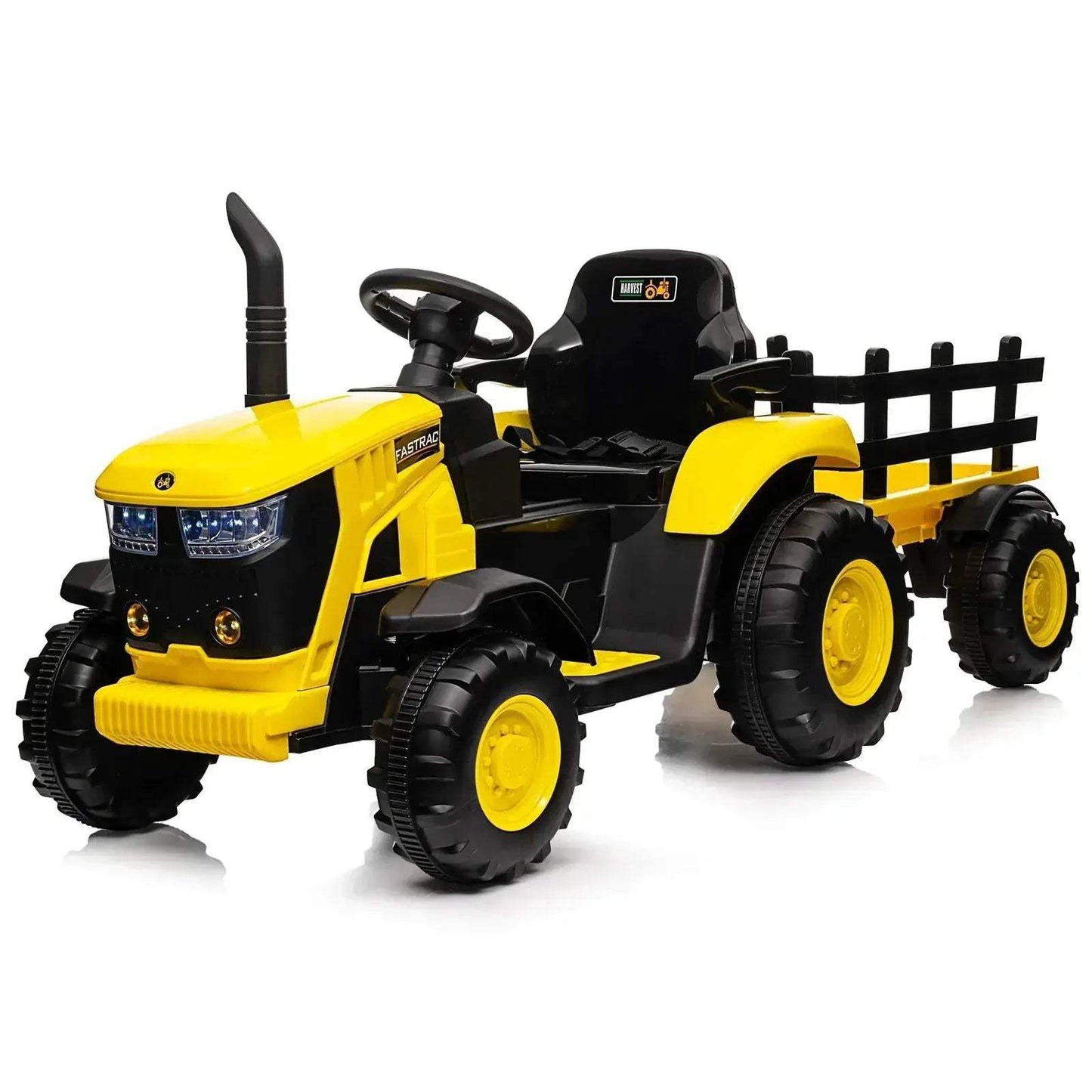 Kids Ride On Tractor With Remote Control And Bluetooth Music - ToylandEU