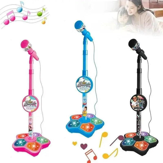  Kids Rocking Roll Microphone with Stand Karaoke Music Instrument Educational Toy Birthday Gift for Girls and Boys -  ToylandEU™