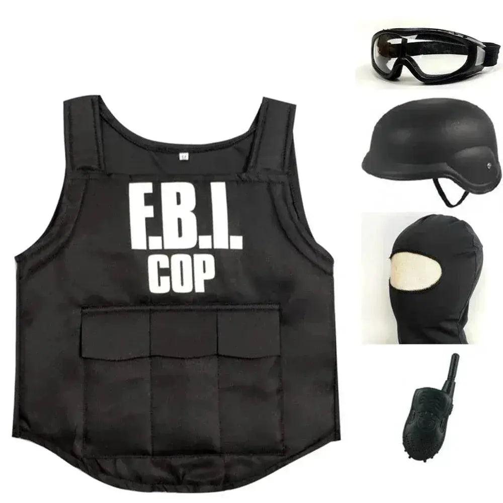  Kids SWAT Team Costume Set with Bulletproof Vest & Helmet for Fun Adventures -  ToylandEU™